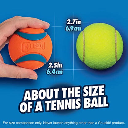 Chuckit! Ultra Ball Dog Toy, Durable Rubber, Medium 2.5-in, 2 Pack | Made from Durable Rubber with an Extra-Thick Core, This Bouncy Fetch Ball Floats in Water for Lasting Games of Fetch