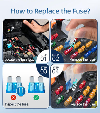 JOREST 300Pcs Car Fuse Assortment Kit, 160 Mini Blade Fuses Automotive + 90 Standard Auto Fuses + 50 Micro + Puller – Replacement for RV Camper Boat Truck (2Amp 3A 5A 7.5A 10A 15A 20A 25A 30A 35A 40A)