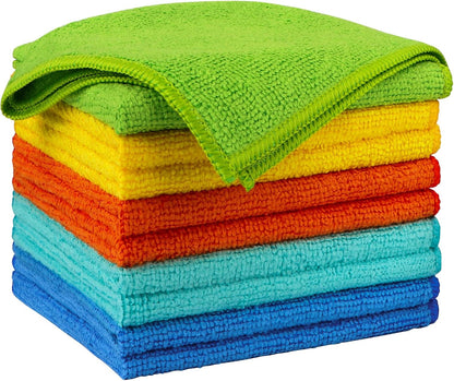 AIDEA Microfiber Cleaning Cloth-50PK, Microfiber Towels for Cars, 12×12" | Premium Wash Cloths, Dusting Cloth Cleaning Rags, Absorbent Towels for SUVs, House, Kitchen, Window, Cleaning Supplies