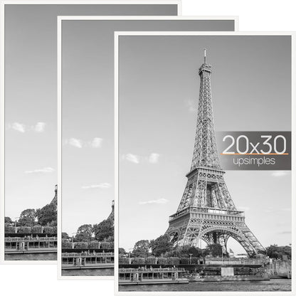 upsimples 12x16 Poster Frame, Easy Slide-In Assembly, Black, 3 Pack | Gallery Wall 12 x 16 Picture Frames Set for Family, Wedding, Christmas, Easy to Change Photos
