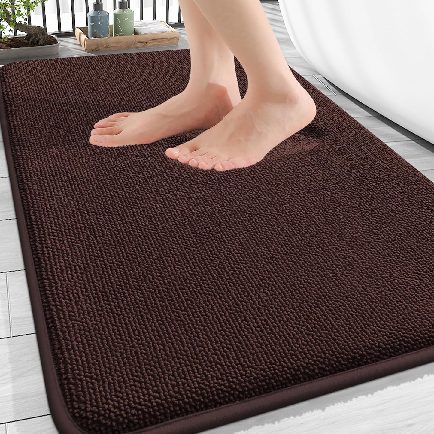 OLANLY Thick Memory Foam Bathroom Rugs 30x20, Soft Absorbent Bath Mat, Teal | Quick Dry Bath Rugs, Non-Slip Carpet, Machine Washable Mats for Bathroom Floor, Tub and Shower, Home Decor Accessories