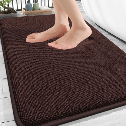 OLANLY Thick Memory Foam Bathroom Rugs 30x20, Soft Absorbent Bath Mat, Teal | Quick Dry Bath Rugs, Non-Slip Carpet, Machine Washable Mats for Bathroom Floor, Tub and Shower, Home Decor Accessories