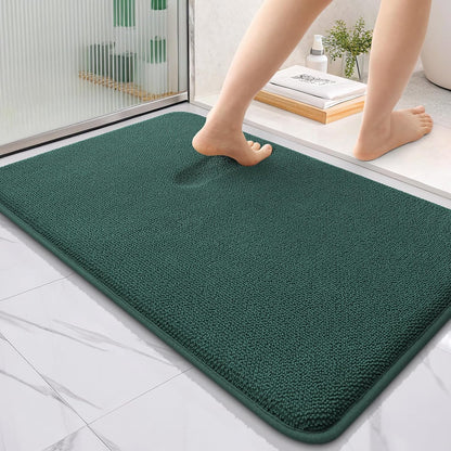 OLANLY Thick Memory Foam Bathroom Rugs 30x20, Soft Absorbent Bath Mat, Teal | Quick Dry Bath Rugs, Non-Slip Carpet, Machine Washable Mats for Bathroom Floor, Tub and Shower, Home Decor Accessories