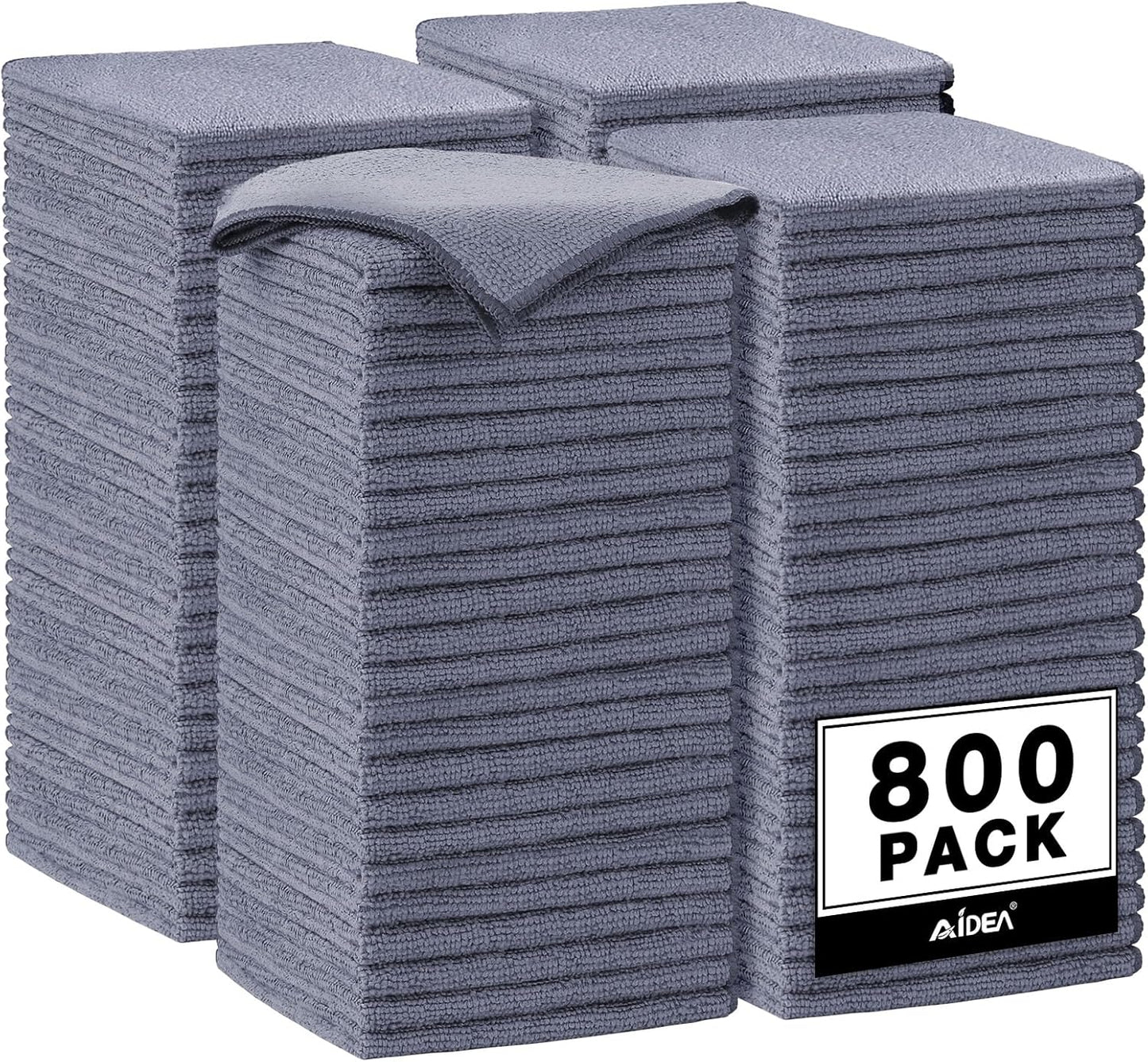 AIDEA Microfiber Cleaning Cloth-50PK, Microfiber Towels for Cars, 12×12" | Premium Wash Cloths, Dusting Cloth Cleaning Rags, Absorbent Towels for SUVs, House, Kitchen, Window, Cleaning Supplies