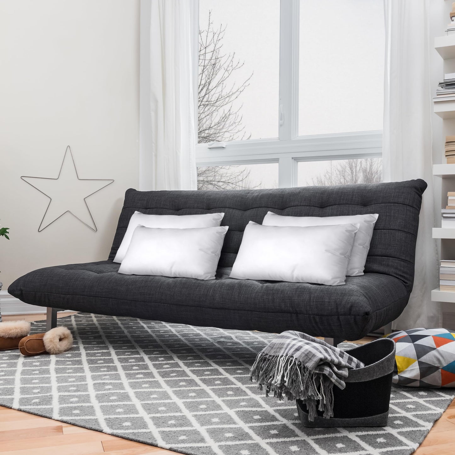 Utopia Bedding Throw Pillows, Decorative 18x18 Pillow Inserts, Set of 4 | Down alternative pillow insert with plush fluffy fill for beds sofas couches and chairs. Suitable for indoor outdoor use.