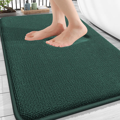 OLANLY Thick Memory Foam Bathroom Rugs 30x20, Soft Absorbent Bath Mat, Teal | Quick Dry Bath Rugs, Non-Slip Carpet, Machine Washable Mats for Bathroom Floor, Tub and Shower, Home Decor Accessories