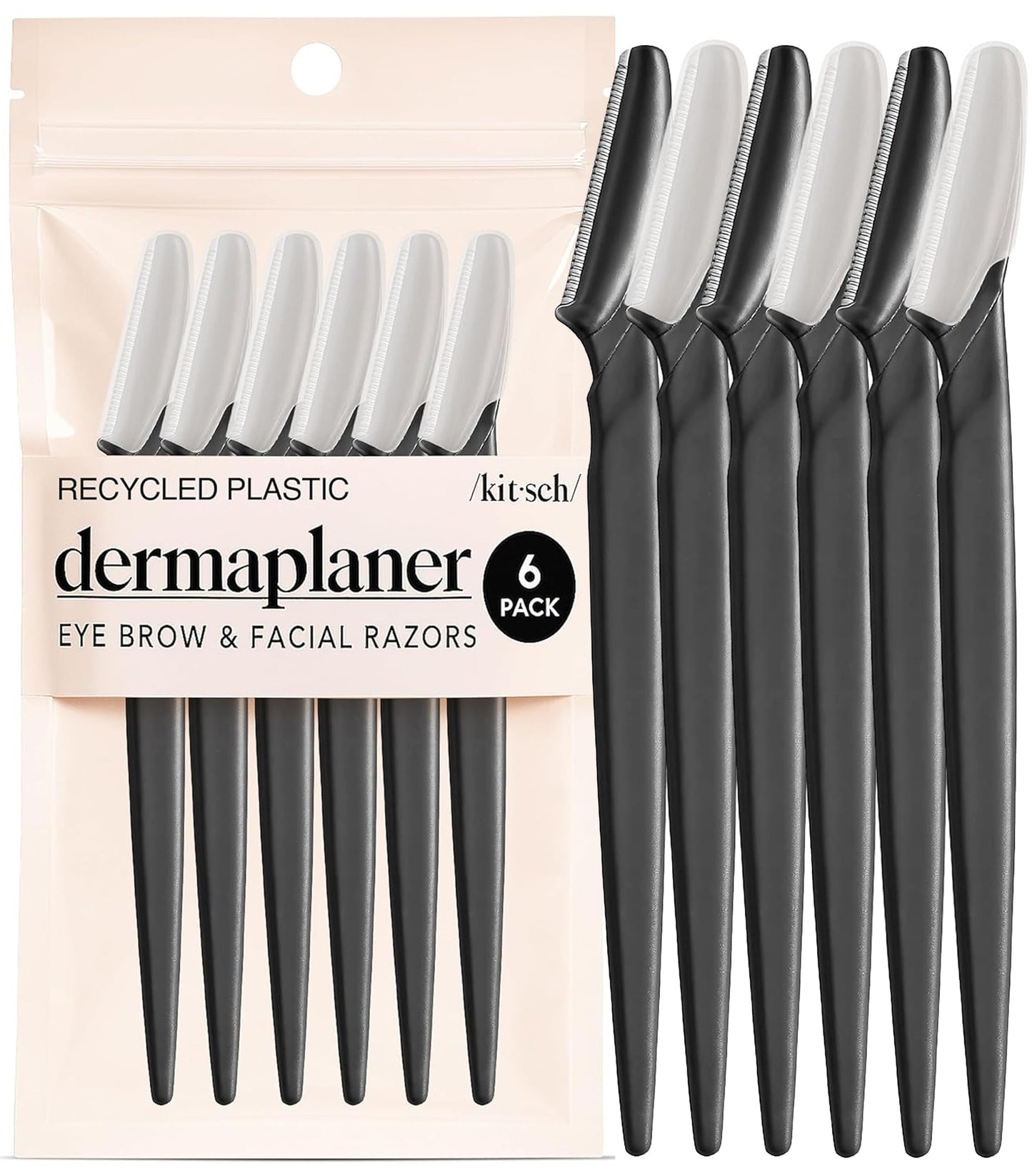 Kitsch Dermaplane Razor for Women Face – Terracotta, 12 pcs | Face Razors for Women & Men, Eyebrow Razor & Face Shaver – Exfoliating Facial Razor & Dermaplaner as Tool for Smoother Skin