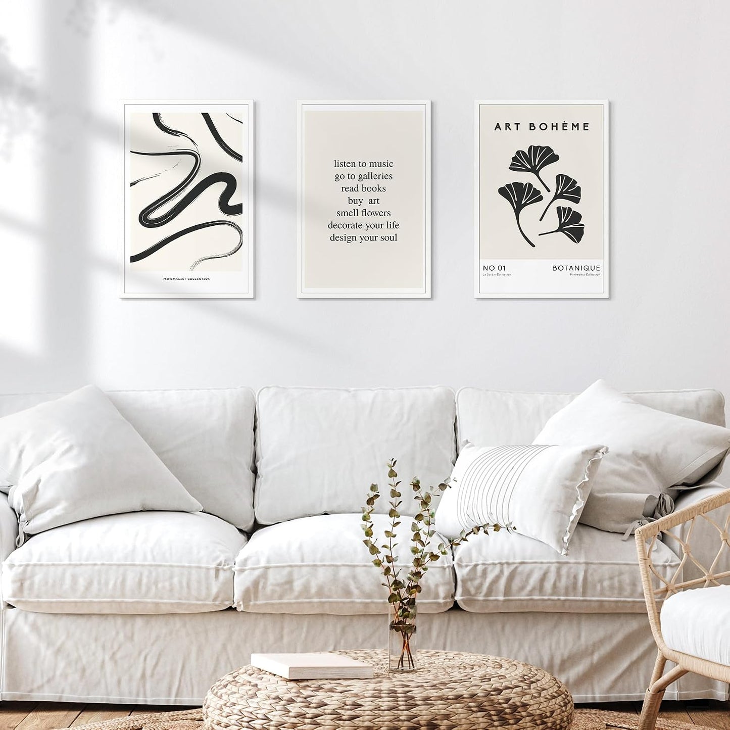 upsimples 12x16 Poster Frame, Easy Slide-In Assembly, Black, 3 Pack | Gallery Wall 12 x 16 Picture Frames Set for Family, Wedding, Christmas, Easy to Change Photos
