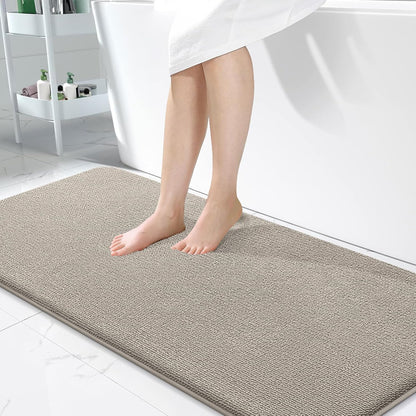 OLANLY Thick Memory Foam Bathroom Rugs 30x20, Soft Absorbent Bath Mat, Teal | Quick Dry Bath Rugs, Non-Slip Carpet, Machine Washable Mats for Bathroom Floor, Tub and Shower, Home Decor Accessories