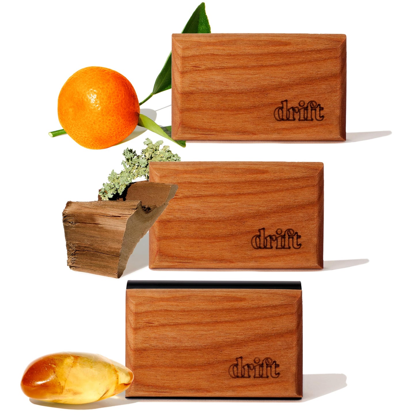 Drift Car Air Freshener - The Original Wood Air Freshener - Car Odor Eliminator - Long Lasting Scent - Auto Accessories - Metal Clip - Essential Oils - Clean Ingredients - Teak Scent Starter Kit