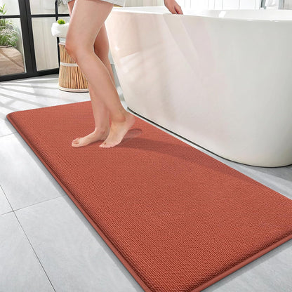 OLANLY Thick Memory Foam Bathroom Rugs 30x20, Soft Absorbent Bath Mat, Teal | Quick Dry Bath Rugs, Non-Slip Carpet, Machine Washable Mats for Bathroom Floor, Tub and Shower, Home Decor Accessories