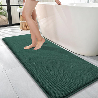 OLANLY Thick Memory Foam Bathroom Rugs 30x20, Soft Absorbent Bath Mat, Teal | Quick Dry Bath Rugs, Non-Slip Carpet, Machine Washable Mats for Bathroom Floor, Tub and Shower, Home Decor Accessories