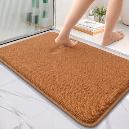 OLANLY Thick Memory Foam Bathroom Rugs 30x20, Soft Absorbent Bath Mat, Teal | Quick Dry Bath Rugs, Non-Slip Carpet, Machine Washable Mats for Bathroom Floor, Tub and Shower, Home Decor Accessories