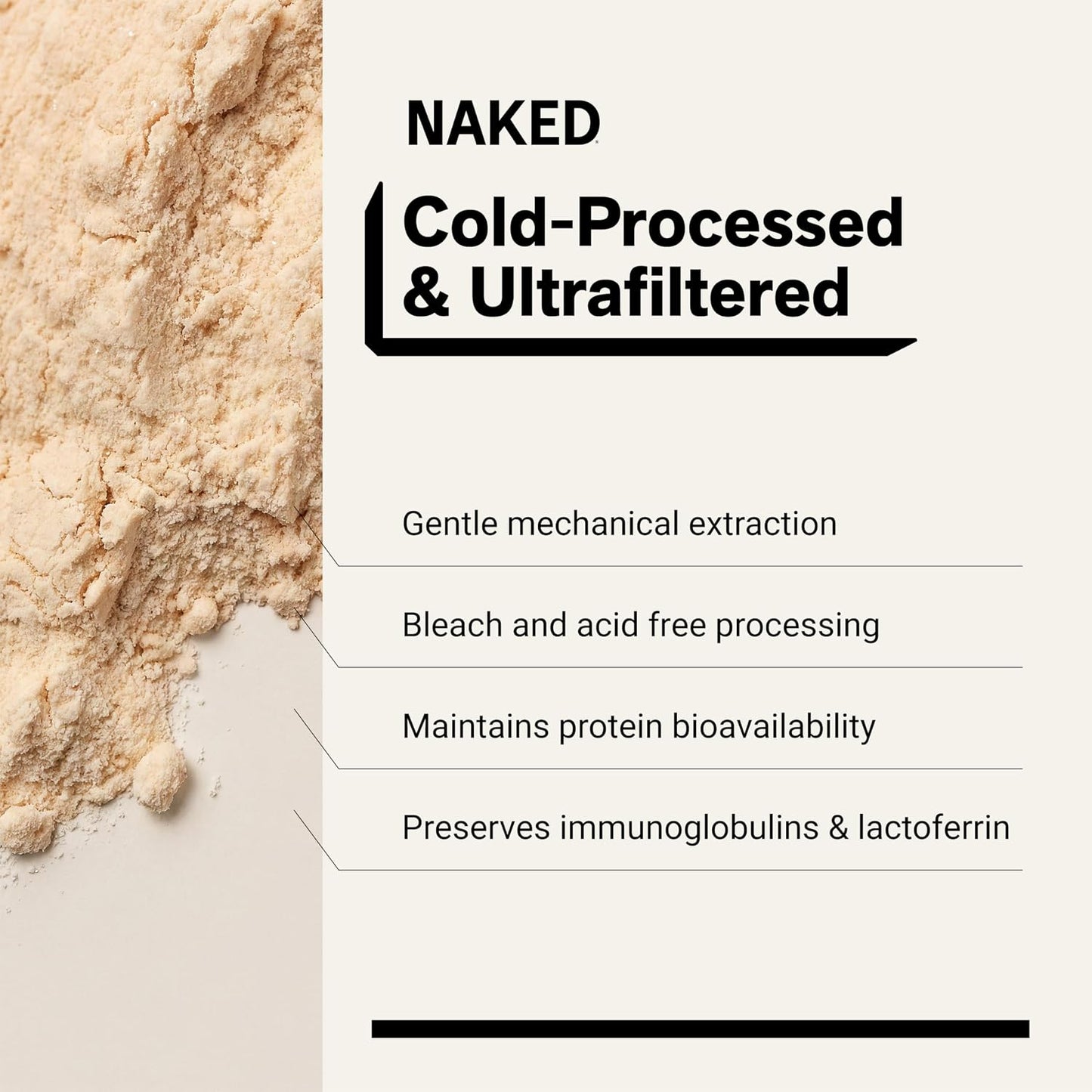 NAKED Whey 1Lb - Only 1 Ingredient, Grass Fed Whey Protein Powder, NSF Certified, Undenatured, No Gmos, No Soy, Gluten Free, Stimulate Growth, Enhance Recovery - 15 Servings