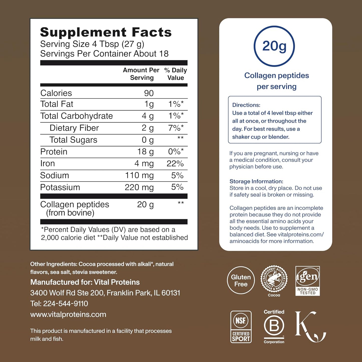 Vital Proteins Collagen Peptides Powder, Unflavored, 9.33oz | Grass-Fed Collagen Peptides, Supports Hair Skin & Nails, Bones & Joints, 13 Servings