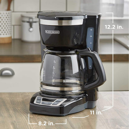 BLACK+DECKER 12-Cup Drip Coffee Maker with Vortex Brewing