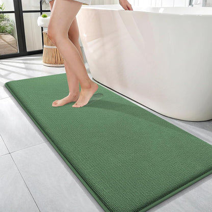 OLANLY Thick Memory Foam Bathroom Rugs 30x20, Soft Absorbent Bath Mat, Teal | Quick Dry Bath Rugs, Non-Slip Carpet, Machine Washable Mats for Bathroom Floor, Tub and Shower, Home Decor Accessories