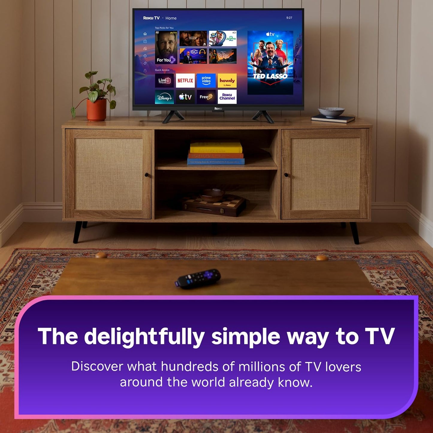 Roku 40-Inch Smart TV 2026 - Select Series, 1080p Full HD TV - RokuTV | Flat Screen LED Television with Voice Remote, Wi-Fi & Bluetooth Headphone Mode - Streaming Live Local News Sports & Movies