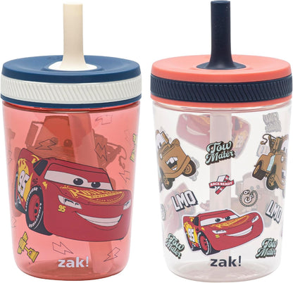 Zak Designs Sesame Street Kelso Toddler Tumblers For Travel or At Home, 15oz 2-Pack Durable Plastic Sippy Cups With Leak-Proof Design is Perfect For Kids (Elmo and Cookie Monster)
