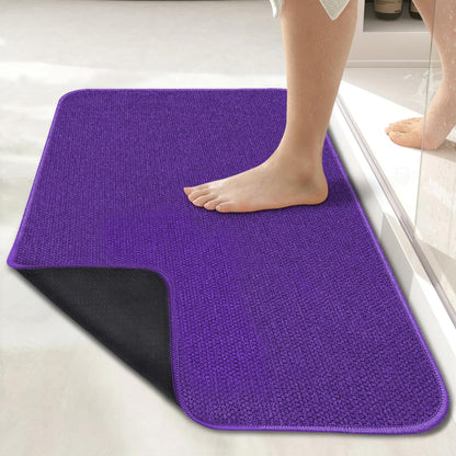Bosap Bath Mat,Ultra Thin Bathroom Runner Rugs,Large Bath Mats for Bathroom,Quick Dry,Non-Slip,Machine Washable,Low Pile,Bath Rug,Shower Outside,Sink,Home Decor Accessories.Purple,3'x5'(36x60inch)