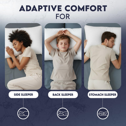 Utopia Bedding Gusset Bed Pillow, Hotel Pillows Queen Size Set of 2, White | Cotton Blended Down alternative pillows for sleeping, soft fluffy cooling comfort for Back, side & stomach sleepers, 2 pack