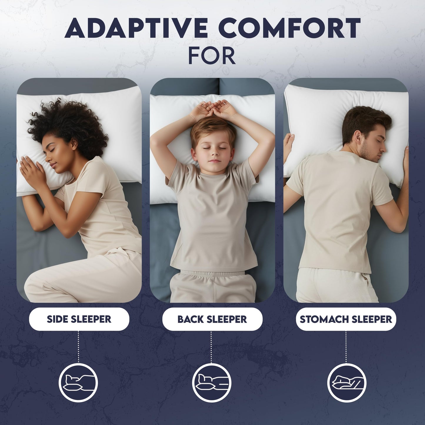 Utopia Bedding Gusset Bed Pillow, Hotel Pillows Queen Size Set of 2, White | Cotton Blended Down alternative pillows for sleeping, soft fluffy cooling comfort for Back, side & stomach sleepers, 2 pack