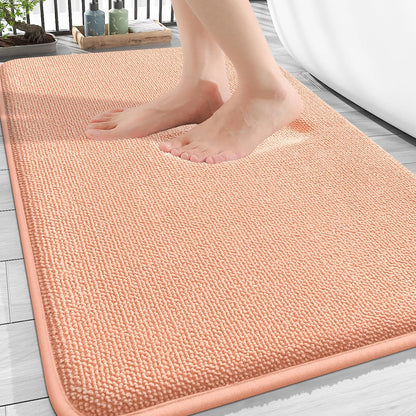 OLANLY Thick Memory Foam Bathroom Rugs 30x20, Soft Absorbent Bath Mat, Teal | Quick Dry Bath Rugs, Non-Slip Carpet, Machine Washable Mats for Bathroom Floor, Tub and Shower, Home Decor Accessories