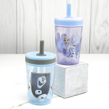 Zak Designs Sesame Street Kelso Toddler Tumblers For Travel or At Home, 15oz 2-Pack Durable Plastic Sippy Cups With Leak-Proof Design is Perfect For Kids (Elmo and Cookie Monster)