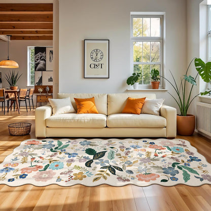 2x6 Hallway Washable Runner Rug : Vintage Soft Kitchen Laundry Runner with Non Slip Backing Farmhouse Entryway Living Room Floor Mat Stain Resistant Carpet for Bedroom Bathroom Distressed Beside Rug