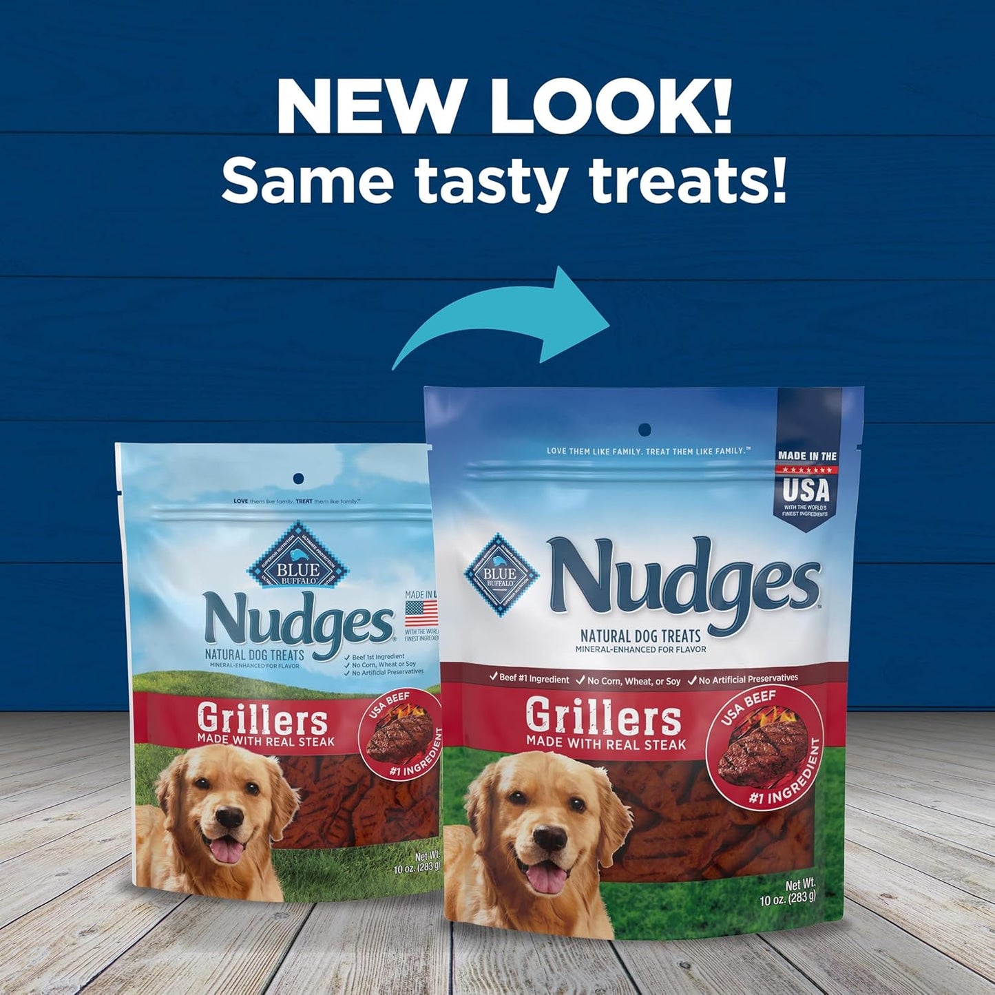 Blue Buffalo Nudges Homestyle Chicken Dog Treats, 16 oz | Real Chicken First, with Peas & Carrots, Made in the USA, No Corn, Wheat, or Soy