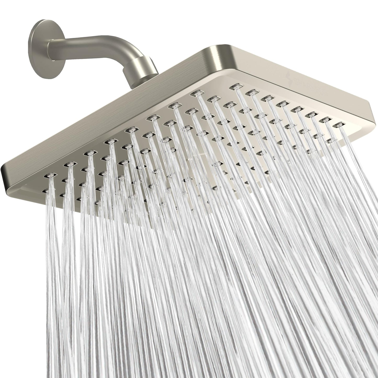 SparkPod Rain Shower Head, 6 Inch Round, Luxury Polished Chrome Finish | High Pressure Shower Heads, 90 Nozzles, Adjustable Showerhead, No Tools Needed, Universal Connection