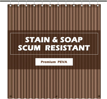 EHZNZIE White Shower Curtain Liner 72x72, PEVA Waterproof Bath Curtain, No Chemical Smell, 3 Weighted Magnets, Durable with Rustproof Metal Grommets