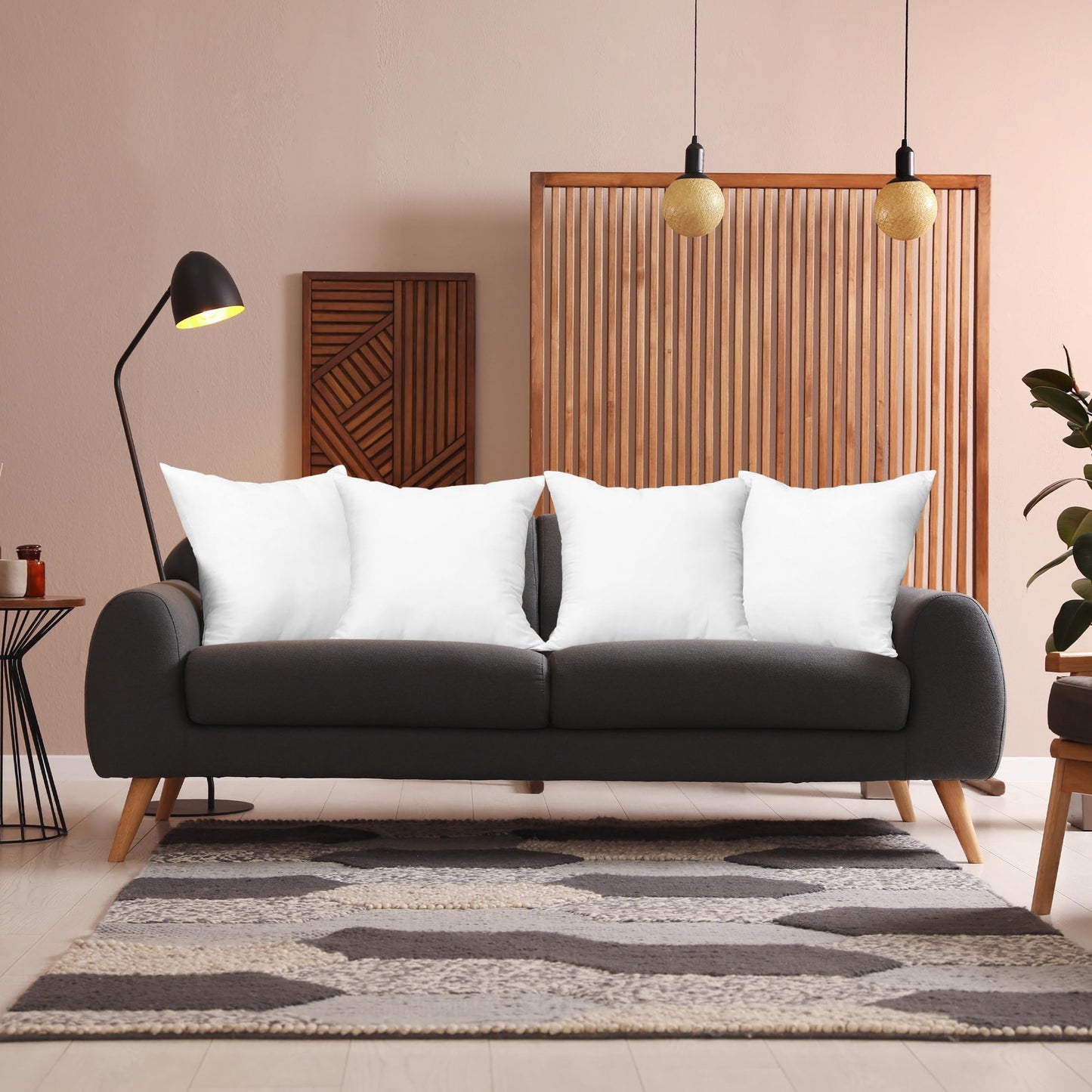 Utopia Bedding Throw Pillows, Decorative 18x18 Pillow Inserts, Set of 4 | Down alternative pillow insert with plush fluffy fill for beds sofas couches and chairs. Suitable for indoor outdoor use.