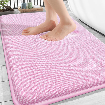 OLANLY Thick Memory Foam Bathroom Rugs 30x20, Soft Absorbent Bath Mat, Teal | Quick Dry Bath Rugs, Non-Slip Carpet, Machine Washable Mats for Bathroom Floor, Tub and Shower, Home Decor Accessories