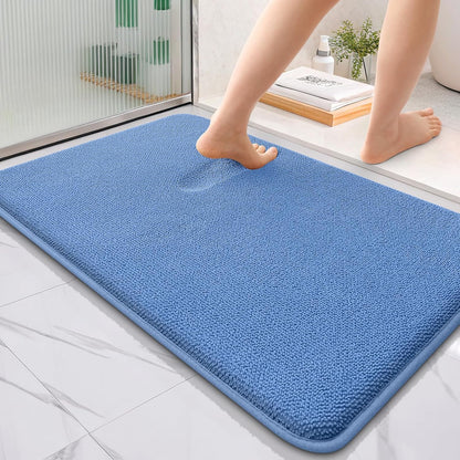 OLANLY Thick Memory Foam Bathroom Rugs 30x20, Soft Absorbent Bath Mat, Teal | Quick Dry Bath Rugs, Non-Slip Carpet, Machine Washable Mats for Bathroom Floor, Tub and Shower, Home Decor Accessories