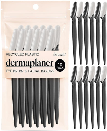Kitsch Dermaplane Razor for Women Face – Terracotta, 12 pcs | Face Razors for Women & Men, Eyebrow Razor & Face Shaver – Exfoliating Facial Razor & Dermaplaner as Tool for Smoother Skin