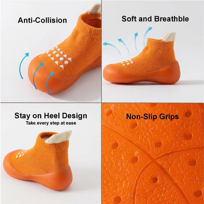 Hstyle Baby Sock Shoes Toddler Boys Walking Shoes Infant Slippers Sneakers | Non-Slip,Soft Rubber Sole,Lightweight,1st Birthday Gifts for Baby Boys Girls