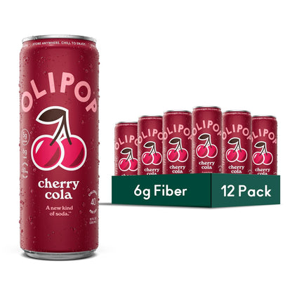 OLIPOP 6g Fiber Prebiotic Soda, Classic Grape, 12 fl oz, 12Pack Skinny | Shelf Stable Prebiotic Soda (Skinny), 6g Fiber, 5g Sugar, Digestive Health Support, Prebiotics & Botanicals, Gluten Free
