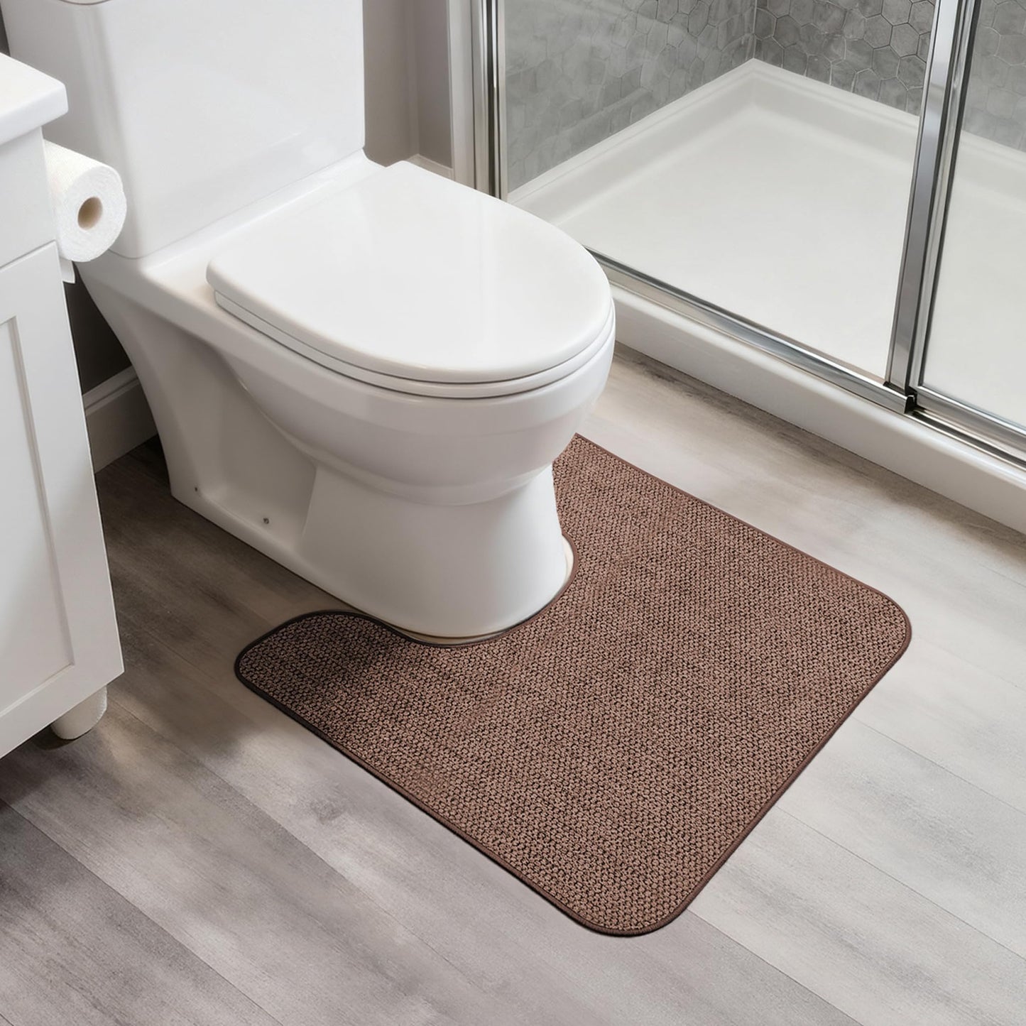 Bosap Bath Mat,Ultra Thin Bathroom Runner Rugs,Large Bath Mats for Bathroom,Quick Dry,Non-Slip,Machine Washable,Low Pile,Bath Rug,Shower Outside,Sink,Home Decor Accessories.Purple,3'x5'(36x60inch)