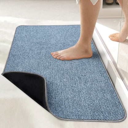 Bosap Bath Mat,Ultra Thin Bathroom Runner Rugs,Large Bath Mats for Bathroom,Quick Dry,Non-Slip,Machine Washable,Low Pile,Bath Rug,Shower Outside,Sink,Home Decor Accessories.Purple,3'x5'(36x60inch)