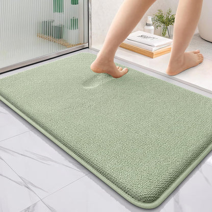 OLANLY Thick Memory Foam Bathroom Rugs 30x20, Soft Absorbent Bath Mat, Teal | Quick Dry Bath Rugs, Non-Slip Carpet, Machine Washable Mats for Bathroom Floor, Tub and Shower, Home Decor Accessories