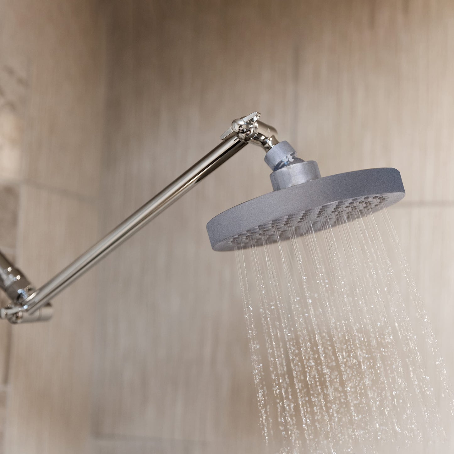 SparkPod Rain Shower Head, 6 Inch Round, Luxury Polished Chrome Finish | High Pressure Shower Heads, 90 Nozzles, Adjustable Showerhead, No Tools Needed, Universal Connection