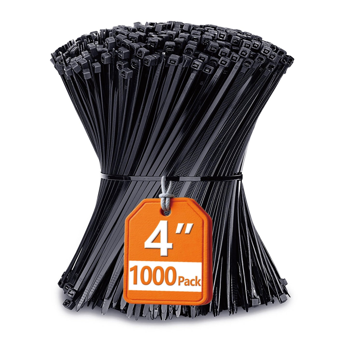 Zip Ties Assorted Sizes(4”+6”+8”+12”), 400 Pack, Black Cable Ties, UV Resistant Wire Ties by ANOSON