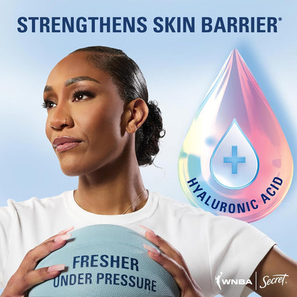 Secret Clinical Strength Invisible Solid Antiperspirant Deodorant for Women, 100HR Sweat & Odor Protection, 3X Stress Protection with Hyaluronic Acid, PH Balanced, Completely Clean Scent, 2.6 oz
