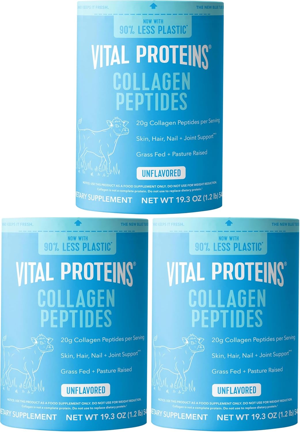 Vital Proteins Collagen Peptides Powder, Unflavored, 9.33oz | Grass-Fed Collagen Peptides, Supports Hair Skin & Nails, Bones & Joints, 13 Servings