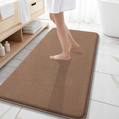 OLANLY Thick Memory Foam Bathroom Rugs 30x20, Soft Absorbent Bath Mat, Teal | Quick Dry Bath Rugs, Non-Slip Carpet, Machine Washable Mats for Bathroom Floor, Tub and Shower, Home Decor Accessories