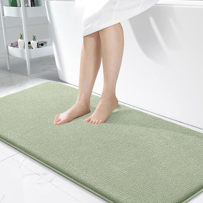 OLANLY Thick Memory Foam Bathroom Rugs 30x20, Soft Absorbent Bath Mat, Teal | Quick Dry Bath Rugs, Non-Slip Carpet, Machine Washable Mats for Bathroom Floor, Tub and Shower, Home Decor Accessories