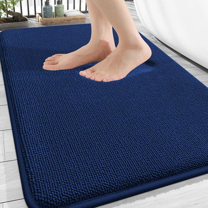 OLANLY Thick Memory Foam Bathroom Rugs 30x20, Soft Absorbent Bath Mat, Teal | Quick Dry Bath Rugs, Non-Slip Carpet, Machine Washable Mats for Bathroom Floor, Tub and Shower, Home Decor Accessories
