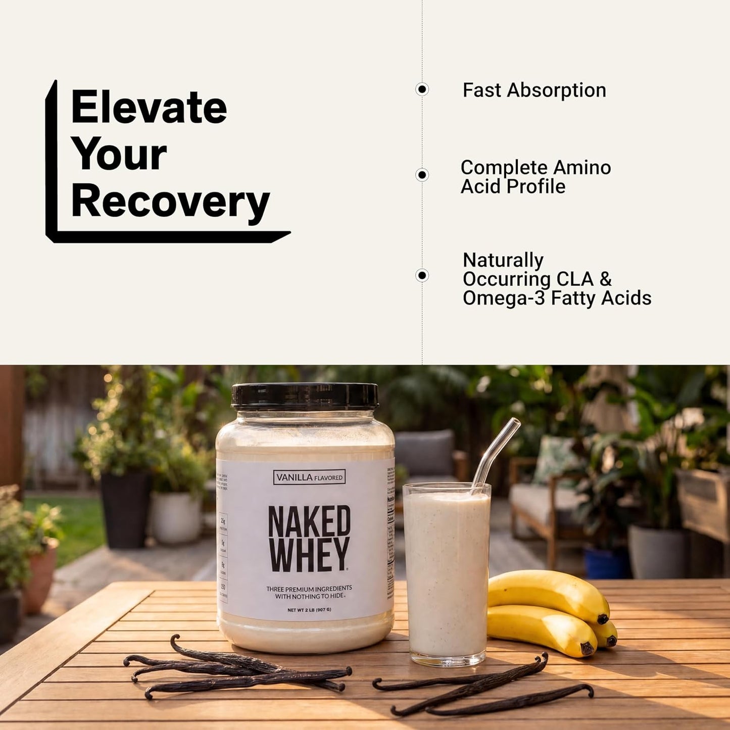 NAKED Whey 1Lb - Only 1 Ingredient, Grass Fed Whey Protein Powder, NSF Certified, Undenatured, No Gmos, No Soy, Gluten Free, Stimulate Growth, Enhance Recovery - 15 Servings