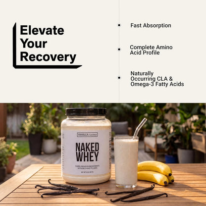 NAKED Whey 1Lb - Only 1 Ingredient, Grass Fed Whey Protein Powder, NSF Certified, Undenatured, No Gmos, No Soy, Gluten Free, Stimulate Growth, Enhance Recovery - 15 Servings